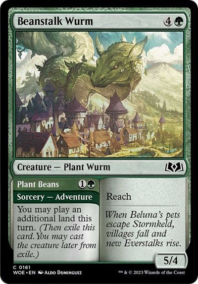 Beanstalk Wurm (Wilds of Eldraine) Near Mint