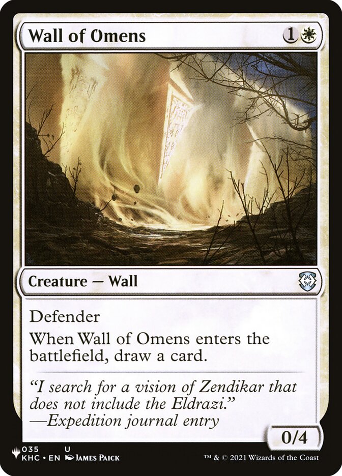 Wall of Omens (KHC) (The List) Near Mint