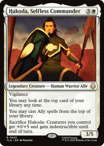 Hakoda, Selfless Commander (Avatar: The Last Airbender) Near Mint Foil