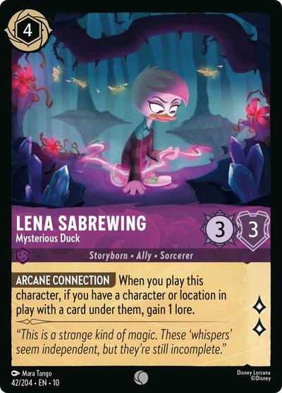Lena Sabrewing - Mysterious Duck (Whispers in the Well) Near Mint Cold Foil