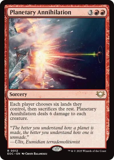 Planetary Annihilation (Commander: Edge of Eternities) Near Mint