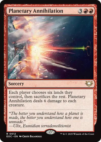 Planetary Annihilation (Commander: Edge of Eternities) Near Mint