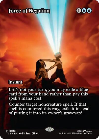 Force of Negation (Borderless) (Avatar: The Last Airbender: Eternal-Legal) Near Mint Foil