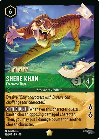 Shere Khan - Fearsome Tiger (Whispers in the Well) Near Mint Cold Foil