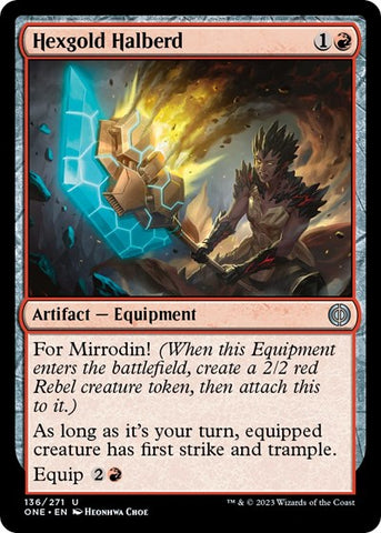 Hexgold Halberd (Phyrexia: All Will Be One) Near Mint Foil