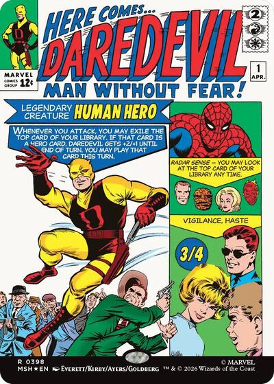 Daredevil, Man Without Fear (Borderless) (0398) (Marvel Super Heroes) Near Mint Foil