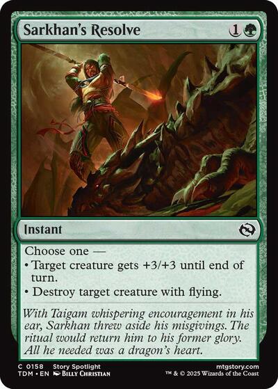 Sarkhan's Resolve (Tarkir: Dragonstorm) Near Mint Foil