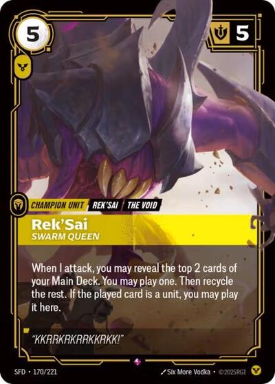 Rek'Sai Swarm Queen (Spiritforged) Near Mint Foil