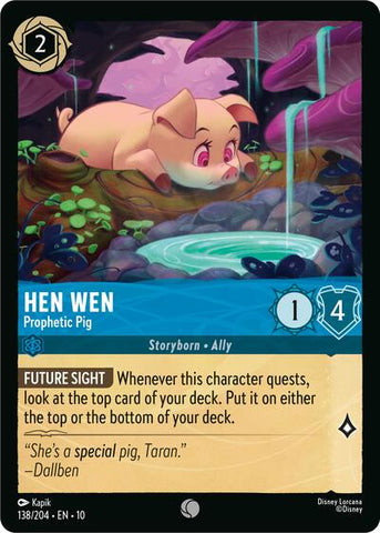 Hen Wen - Prophetic Pig (Whispers in the Well) Near Mint Cold Foil