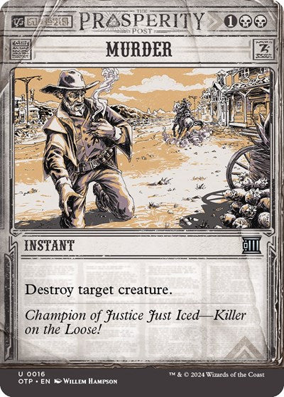 Murder (Outlaws of Thunder Junction: Breaking News) Near Mint Foil