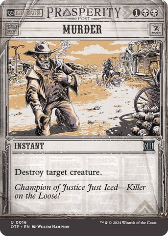Murder (Outlaws of Thunder Junction: Breaking News) Near Mint Foil