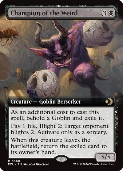 Champion of the Weird (Extended Art) (Lorwyn Eclipsed) Light Play Foil