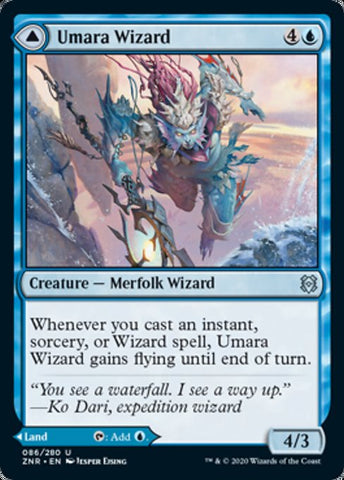 Umara Wizard / Umara Skyfalls (Zendikar Rising) Near Mint Foil