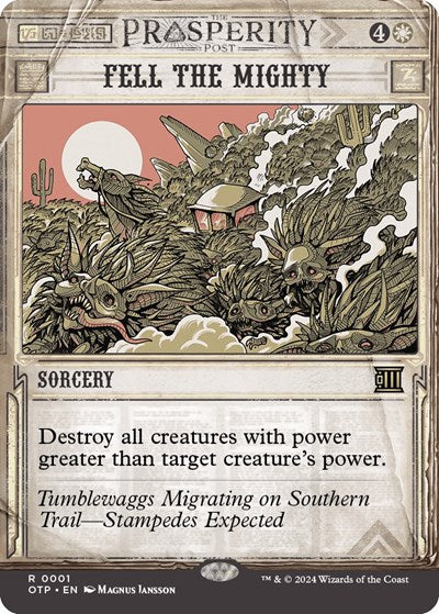 Fell the Mighty (Outlaws of Thunder Junction: Breaking News) Near Mint