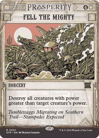 Fell the Mighty (Outlaws of Thunder Junction: Breaking News) Near Mint