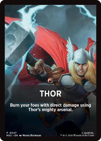 Thor Theme Card (Commander: Marvel Super Heroes) Near Mint
