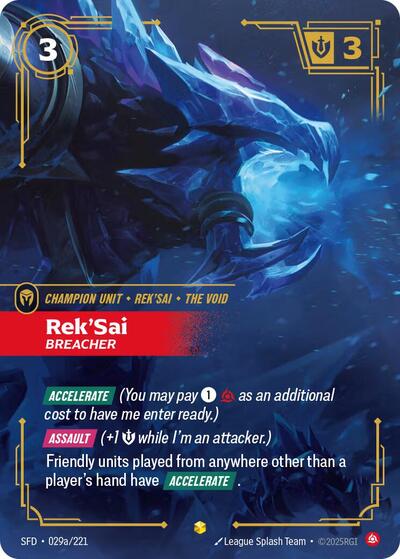 Rek'Sai Breacher (Alternate Art) (Spiritforged) Near Mint Foil