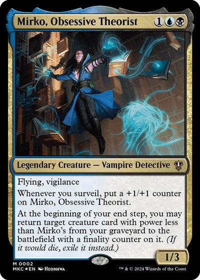 Mirko, Obsessive Theorist (Commander: Murders at Karlov Manor) Near Mint Foil