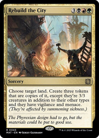 Rebuild the City (March of the Machine: The Aftermath) Near Mint Foil
