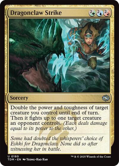 Dragonclaw Strike (Tarkir: Dragonstorm) Light Play Foil