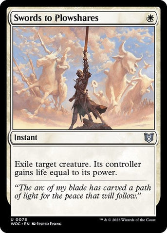 Swords to Plowshares (Commander: Wilds of Eldraine) Near Mint