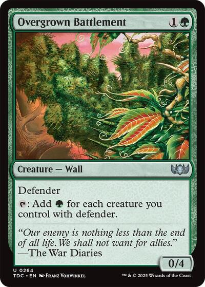 Overgrown Battlement (Commander: Tarkir: Dragonstorm) Near Mint