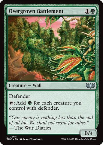 Overgrown Battlement (Commander: Tarkir: Dragonstorm) Near Mint