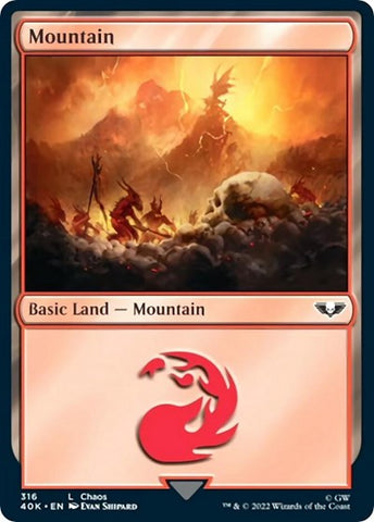 Mountain (316) (Universes Beyond: Warhammer 40K) Near Mint