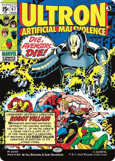 Ultron, Artificial Malevolence (Borderless) (0401) (Marvel Super Heroes) Near Mint