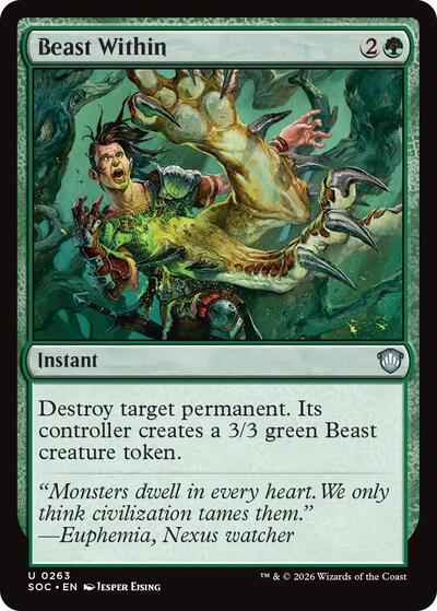 Beast Within (Commander: Secrets of Strixhaven) Near Mint