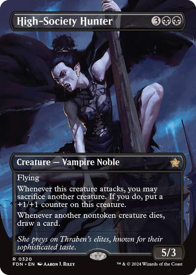 High-Society Hunter (Borderless) (Foundations) Near Mint Foil