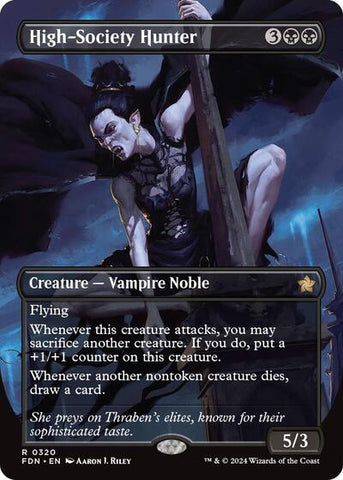 High-Society Hunter (Borderless) (Foundations) Near Mint Foil