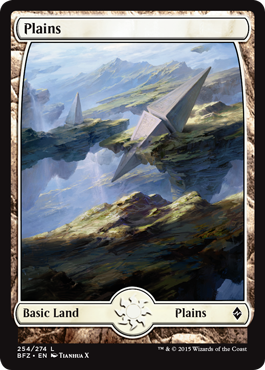 Plains (254) (Full Art) (Battle for Zendikar) Near Mint Foil