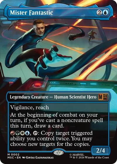 Mister Fantastic (Borderless) (Commander: Marvel Super Heroes) Near Mint