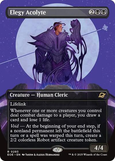 Elegy Acolyte (Borderless) (Edge of Eternities) Near Mint