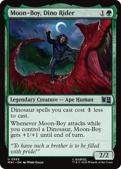 Moon-Boy, Dino Rider (Commander: Marvel Super Heroes) Near Mint Foil
