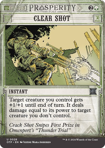 Clear Shot (Outlaws of Thunder Junction: Breaking News) Near Mint Foil