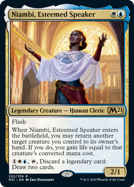 Niambi, Esteemed Speaker (Magic 2021 Core Set) Near Mint