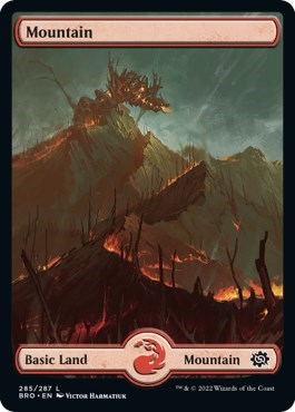 Mountain (285) - Full Art (The Brothers' War) Near Mint Foil