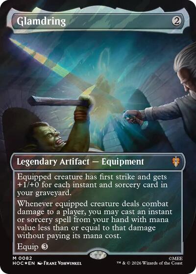 Glamdring (Borderless) (Surge Foil) (The Hobbit: Eternal-Legal) Near Mint Foil