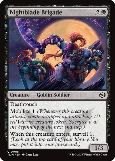 Nightblade Brigade (Tarkir: Dragonstorm) Light Play Foil