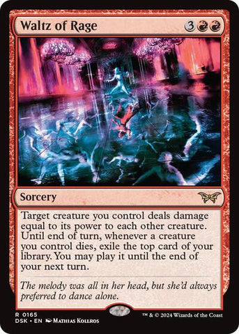 Waltz of Rage (Duskmourn: House of Horror) Near Mint Foil
