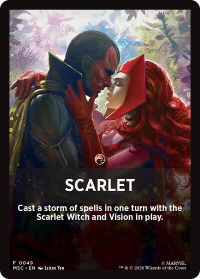 Scarlet Theme Card (Commander: Marvel Super Heroes) Near Mint