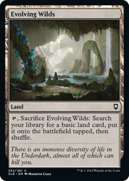 Evolving Wilds (Commander Legends: Battle for Baldur's Gate) Light Play Foil