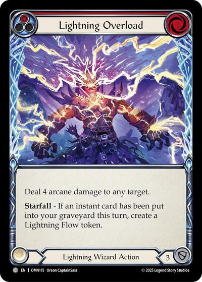 Lightning Overload (Red) (Omens of the Third Age) Near Mint Foil