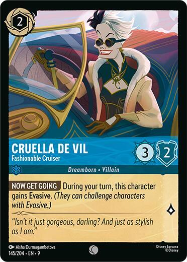 Cruella De Vil - Fashionable Cruiser (Fabled) Near Mint Cold Foil