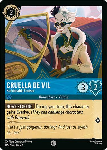 Cruella De Vil - Fashionable Cruiser (Fabled) Near Mint Cold Foil