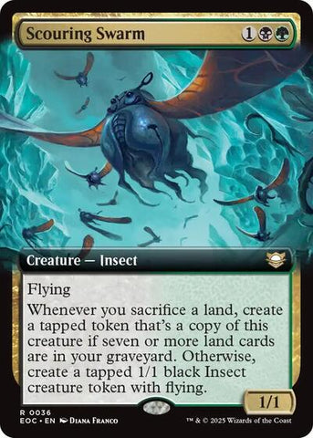 Scouring Swarm (Extended Art) (Commander: Edge of Eternities) Near Mint