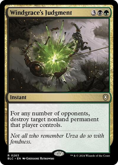 Windgrace's Judgment (Commander: Bloomburrow) Near Mint