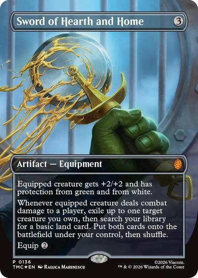 Sword of Hearth and Home (Borderless) (Commander: Teenage Mutant Ninja Turtles) Near Mint Foil
